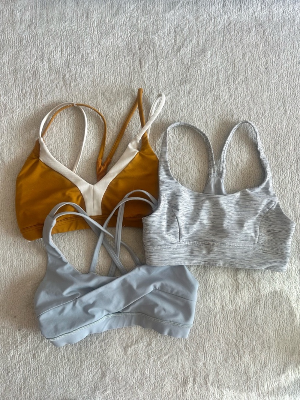 Lululemon Set of 3 Sports Bras Size 6